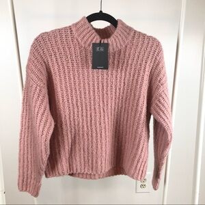 NWT Naadam Ribbed Chunky Mock Neck Sweater XS